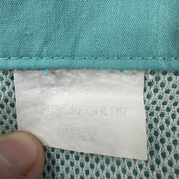 Stratos Boats Fishing Shirt Mens L Teal Vented 10X Short Sleeve Button Up Vtg - Picture 5 of 10